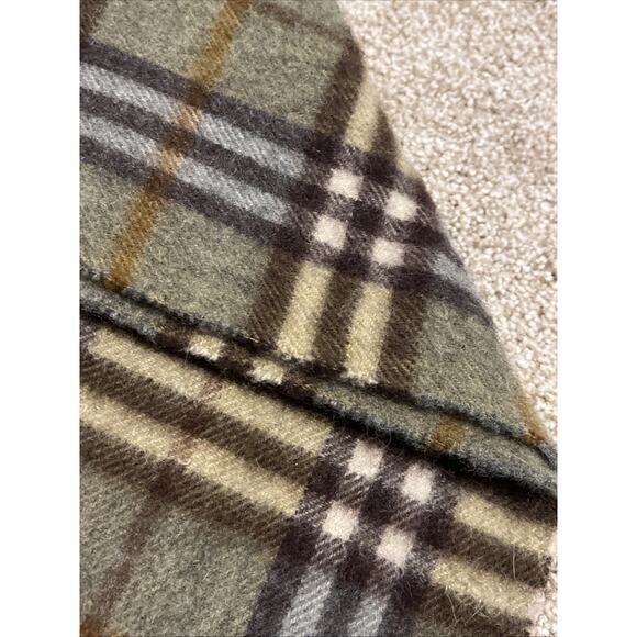 Burberry Of London 100% Cashmere Scarf Authentic Nova Check Fringe Unisex VTG - Picture 5 of 8